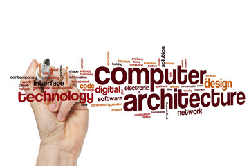 Wall Mural - computer architecture word cloud