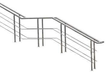 Wall Mural - Chromium metal fence with handrail