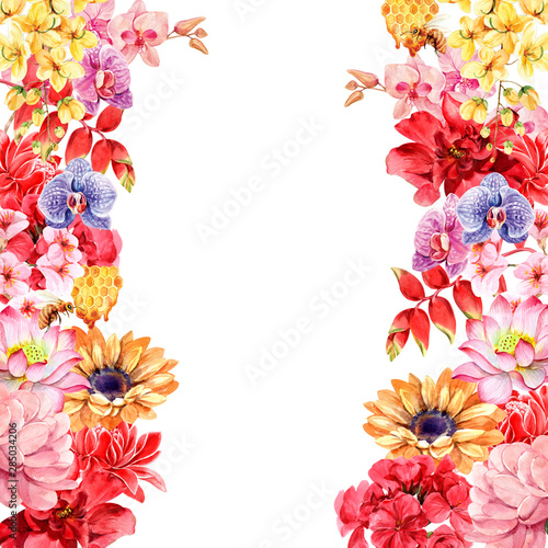 frame of flowers  isolate for use as illustrations