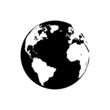 © Petar - Planet Earth. World map. White and black colors design. Vector illustration