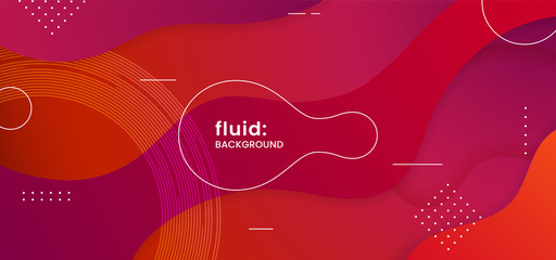 dynamic wavy abstract background. trendy modern gradient liquid shape composition with geometric dot