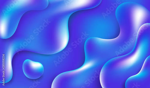 Abstract blue fluid shapes composition backgrounds. Vector illustration