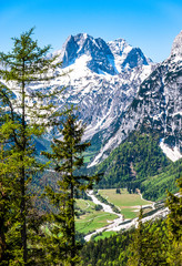 Canvas Print - view from feilkopf mountain in austria