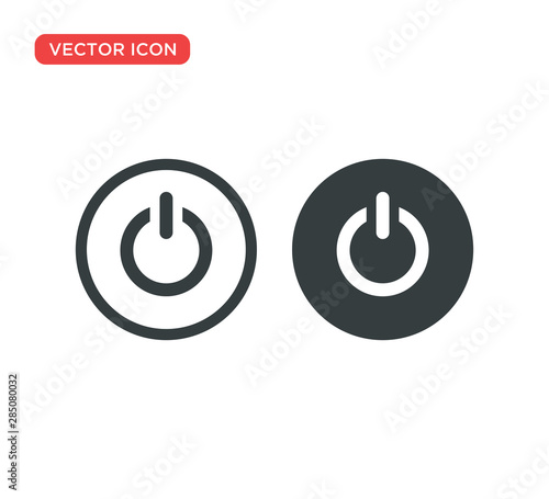 Fotografía Power Button Icon Vector Illustration Design