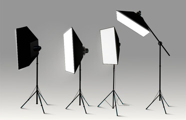 Wall Mural - spotlights realistic transparent background for show contest or interview vector illustration