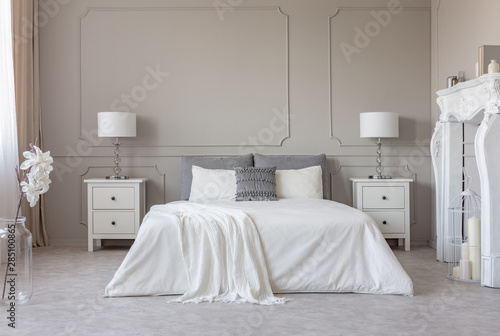 New York Style Bedroom Interior With Symmetric Design Copy