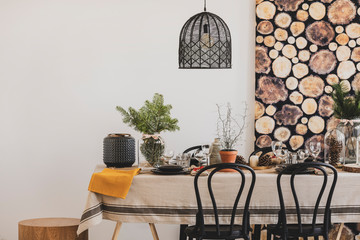 Wall Mural - close-up of table in modern living room