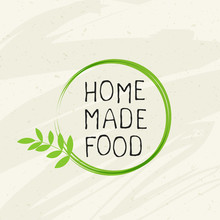 Home Made Food Label And High Quality Product Badges. Bio Organic Product Pure Healthy Eco Food Organic, Bio And Natural Product Icon. Emblems For Cafe, Packaging Etc. Vector