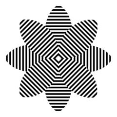 Wall Mural - Op art pattern, geometric abstract pattern with black and white stripes