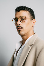 Portrait Of Handsome Man In Glasses