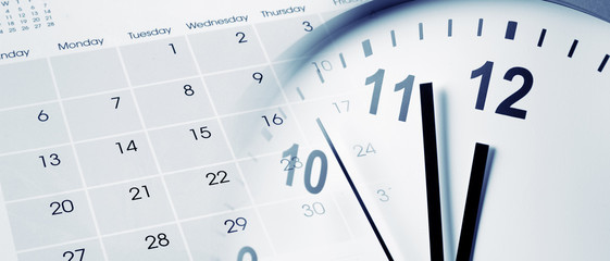 Wall Mural - clock and calendar
