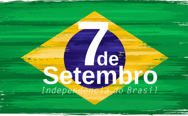 Wall Mural - Brazilian independence day holiday celebrate card