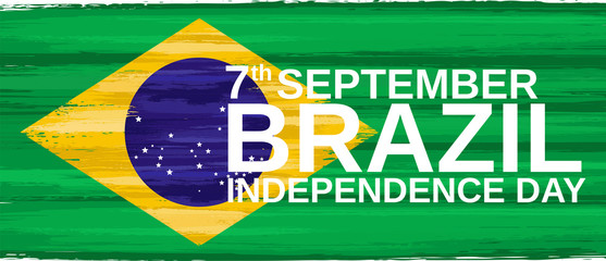 Wall Mural - Brazil independence day holiday celebrate card