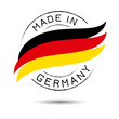 Made in germany quality label on the white background.