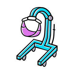 Sticker - Patient lift color icon. Physically disabled people lifter device. Transferring immobile hospital patient. Handicapped equipment, paralyzed mobility aid. Isolated vector illustration