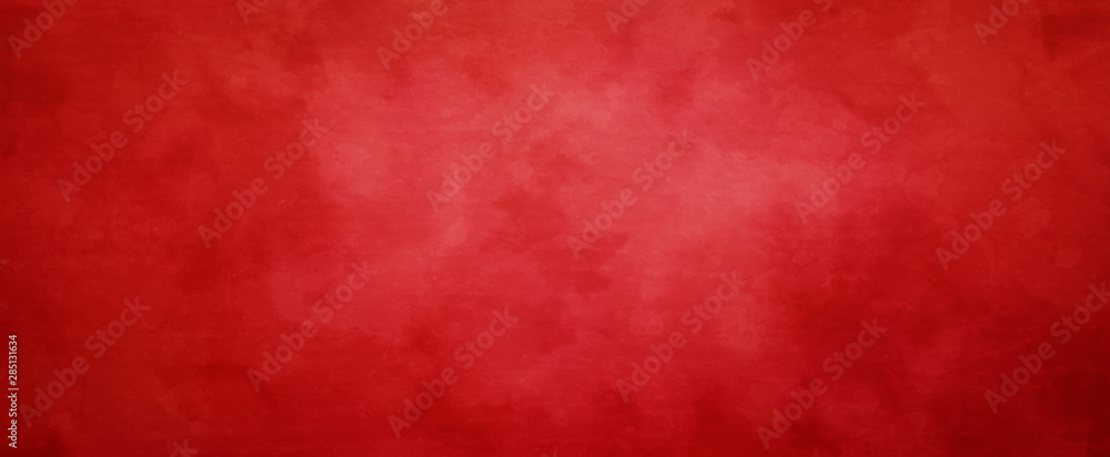 Red Christmas background with vintage texture, abstract solid elegant  textured paper design - obrazy, fototapety, plakaty 