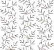Branches and leaves abstract design. Vector seamless pattern
