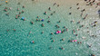 © ucarer - Aerial shot of crowded sandy beach - Marmaris / Incekum - Turkey
