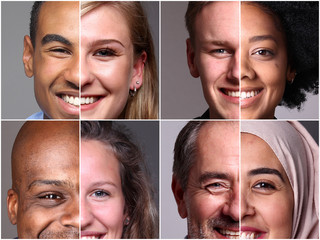 Beautiful multicultural ethnicities from different people around the world