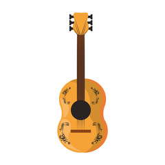 Poster - guitar wooden music instrument cartoon