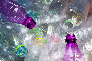 recycle plastic bottles. recycling To conserve the environment concept