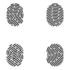 Sticker - Fingerprint Security Access Authorization Icons 