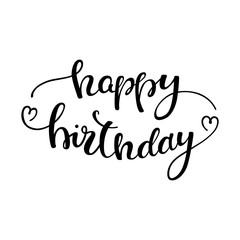 Wall Mural - hand lettering happy birthday