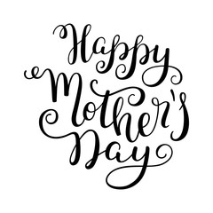 Canvas Print - Hand lettering Happy Mother's Day