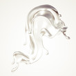 © Pierell - Silver splash. 3d illustration, 3d rendering.
