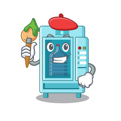 Canvas Print - Artist water vending machine in mascot shape