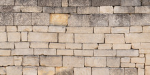 Detail Of An Old City Wall Made Of Many Different Stones In Bordeaux France In Web Banner Template Header Panorama