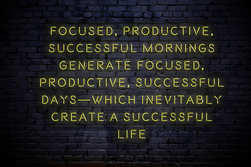 Wall Mural - Neon inscription of positive motivational quote on the wall