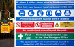 Building site safety information sign
