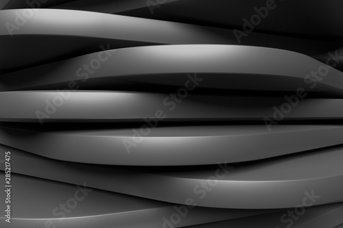 Black Wall Background. Modern Building Design