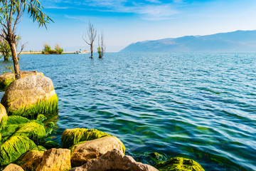 Wall Mural - Landscape of Erhai Lake, located in Dali, Yunnan, China.