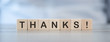 © thodonal - Word thanks on cubes