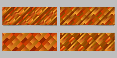 Wall Mural - gradient geometrical stripe pattern banner template set - abstract vector illustrations