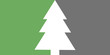 Einfache Weihnachtskarte mit Tannenbaum grün grau