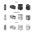 © pandavector - Isolated object of construction and building icon. Collection of construction and estate vector icon for stock.