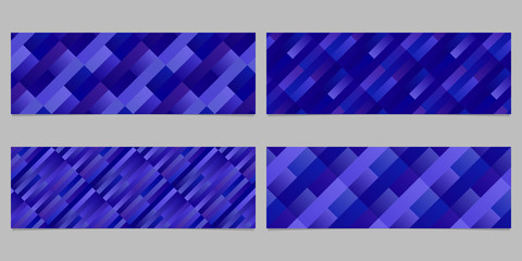 Wall Mural - geometrical stripe pattern banner template set - abstract vector designs with diagonal stripes