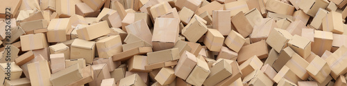 Fotografía Viele Verpackungen und Kartons als Lieferung Konzept