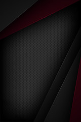 Wall Mural - Black abstract vector background with overlapping characteristics.