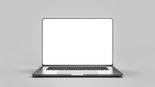 Laptop Template Isolated On White.  Template, Mockup.