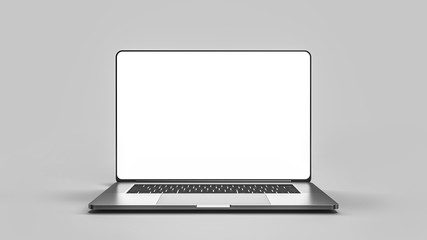 Laptop template isolated on white.  Template, mockup.