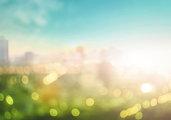 Wall Mural - blurred beautiful city view at twilight scene background