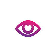 Eye With Heart Vector Icon