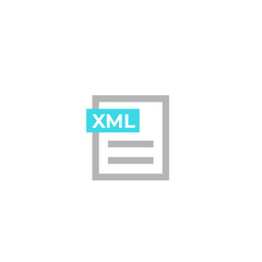 Poster - XML document icon on white