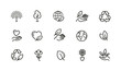 © ~ Bitter ~ - Ecology, environment line icons set. Collection vector black outline logo for mobile apps web or site design