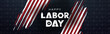 © HSNKRT - Labor day September 2 background,united states flag, greeting card with brush stroke background in United States national flag colors, modern design vector illustration