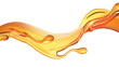Orange juice orange splash. 3d illustration, 3d rendering.